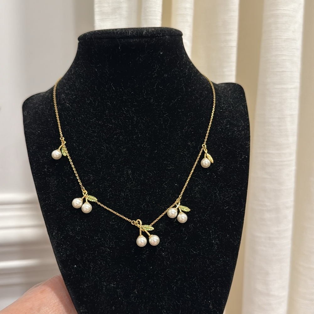 kate spade new york Cherie Gold-Tone Pavé Necklace, 17"-20 - Picture 1 of 6